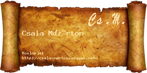 Csala Márton névjegykártya