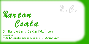 marton csala business card